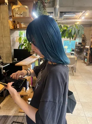 ミディアム カラー 🌱ぱっつとボブカ ット🌱/Ryotaのヘアスタイル