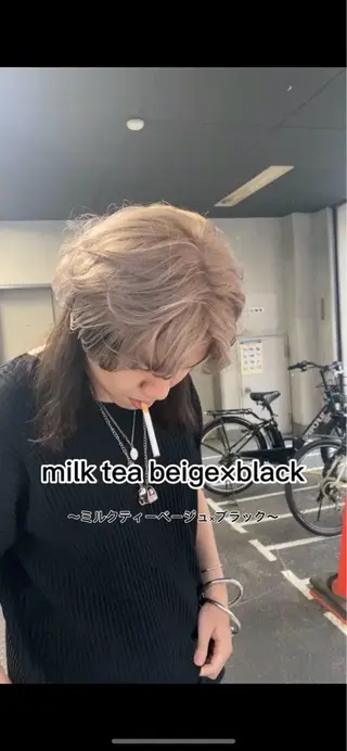 ショート カラー メンズ 乾かしただけで艶髪✨ 縮毛矯正天王寺はやとのヘアスタイル