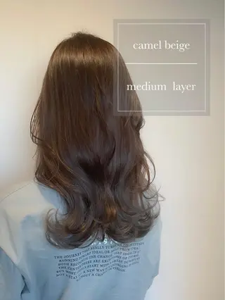 セミロング カラー ヘアアレンジ topstylist 芳賀みなみのヘアスタイル