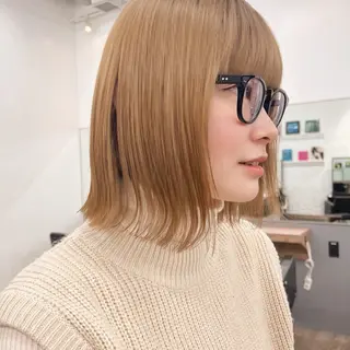 ショート SYUK高円寺所属・ベージュ/暖色カラー /ボブ/ミカのヘアスタイル