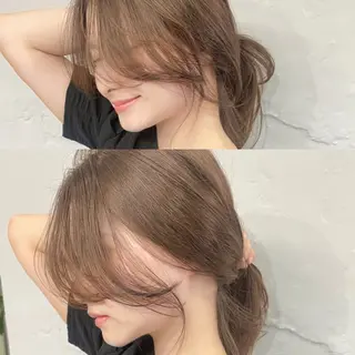 ロング shes茶屋町アリサ 🎀顔周り×韓国風のヘアスタイル