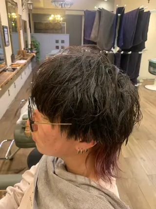 ショート カラー パーマ メンズ veretta .所属・✒️ハイトーン/ メンズ特化　Rikuのヘアスタイル