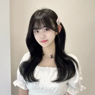 ロング カラー MAEUL NAGOYA所属・⛓韓国IDOLヘア 🥀🖤/あいりのヘアスタイル