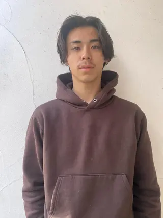 ミディアム カラー パーマ メンズスタイリスト リュウジのヘアスタイル