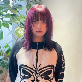 ミディアム カラー 花香竜太/エクステ /ハイトーンカラーのヘアスタイル