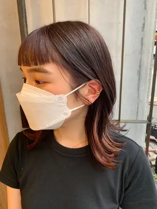 セミロング 艶髪color💎髪 質改善ストレート大吉のヘアスタイル