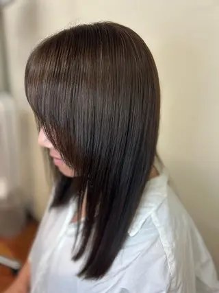 セミロング カラー 天神カラーモデル募集 nanaのヘアスタイル