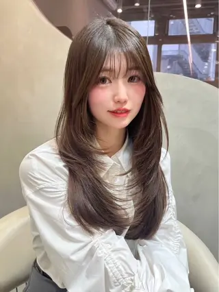 ミディアム カラー ヘアアレンジ GLROW大宮所属・大宮美容師🍀 カラー/矯正/ハルのヘアスタイル