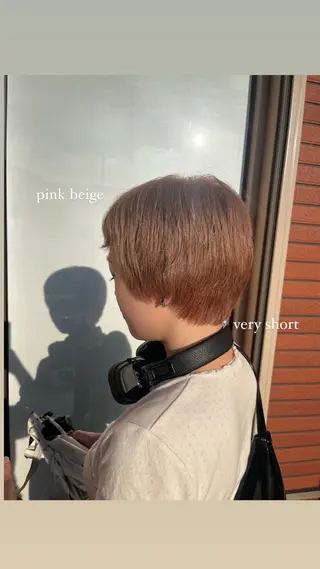 ショート カラー MINX The pass所属・透明感ケアカラー/ レイヤー/ryokaのヘアスタイル