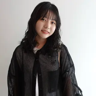 セミロング パーマ ヘアアレンジ 🌐サトウ リョウ🌐のヘアスタイル