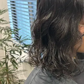 ミディアム パーマ 髪質改善ストレート /暖色カラー🎀🪞のヘアスタイル