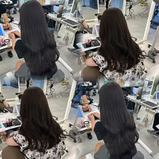 ロング カラー 透明感ハイトーン特化 /ケアブリーチ/莉駒のヘアスタイル