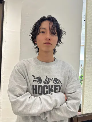 ショート パーマ メンズ P.S  gemmie所属・Tetta 🤙のヘアスタイル