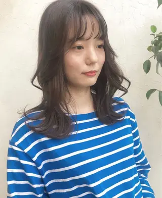 セミロング カラー nakahara madokaのヘアスタイル
