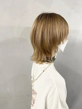 ミディアム 柏 ウルフ/レイヤー 田中佐和🐺のヘアスタイル