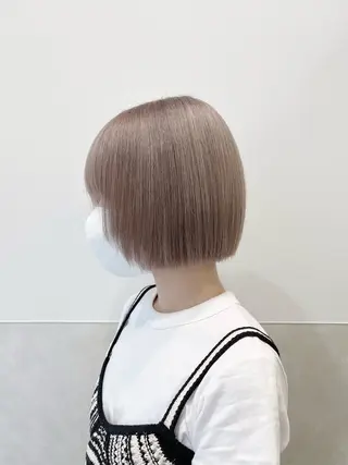 ミディアム 💗モテ髪 ハイトーンあや💗のヘアスタイル