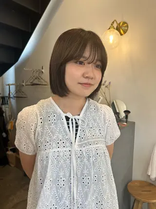 ミディアム 透明感カラー/ 顔周りカット🎀メイのヘアスタイル