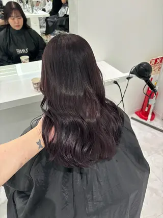 セミロング 都内1優しい🤍透明 感カラー🤍サツキのヘアスタイル