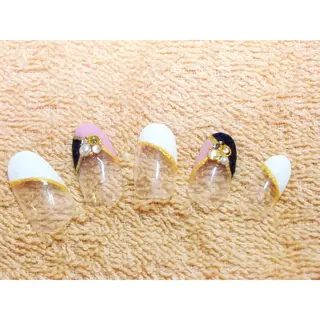 ネイル 痛ネイル/ワンホン/ フィルイン/長さだしのネイルデザイン