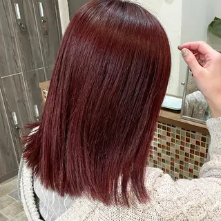 ミディアム カラー 中村 友香のヘアスタイル
