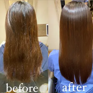 ロング 縮毛矯正☆白髪ぼかし 専門ゆうぞうのヘアスタイル