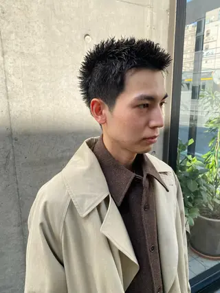 ショート メンズ 菊池大一 溝の口パーマのヘアスタイル