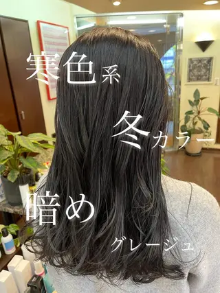 セミロング カラー peakshair所属・艶々になる髪質改善 𝒀𝑼𝑻𝑶のヘアスタイル