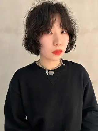 ショート パーマ 瓜谷 亮磨のヘアスタイル