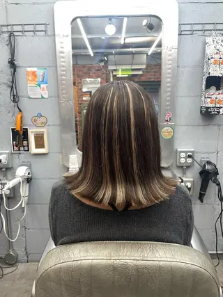 セミロング ヘアアレンジ TNB TOKYO所属・Insta 指名 No.1KURUMIのヘアスタイル