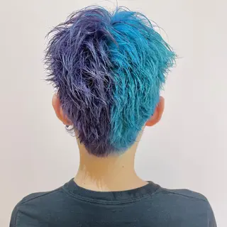 ショート カラー メンズ 似合わせカット/ ハイトーンchimiのヘアスタイル