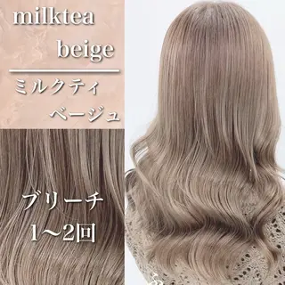 カラー うる艶ハイトーン/ ベージュ/りくと🦔のヘアスタイル