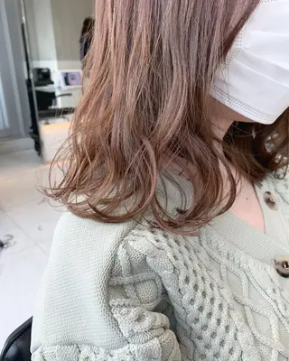 ミディアム カラー minami🪷 暖色カラーのヘアスタイル