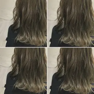 ミディアム カラー 圧倒的透明感カラー nana🦕のヘアスタイル