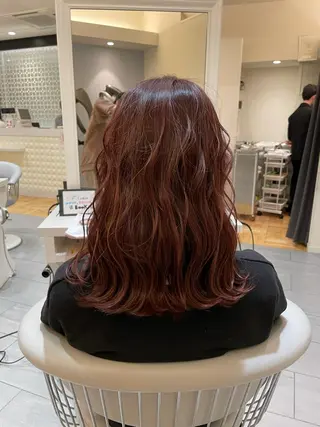 パーマ 韓国風レイヤーカット 松葉翔のヘアスタイル