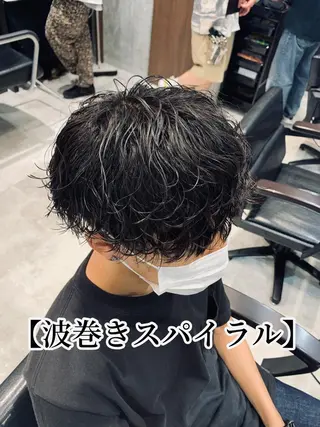 ショート パーマ メンズ AI TOKYO  横浜店所属・メンズ支持数No.1 👑リュウ👑のヘアスタイル