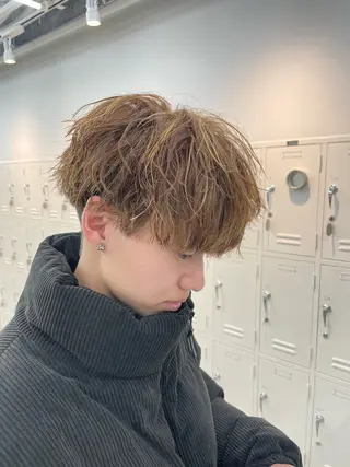 カラー パーマ メンズ メンズパーマ/名駅 /kyogo🦔のヘアスタイル