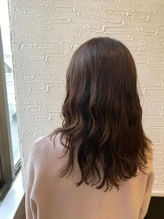 ロング パーマ 韓国ヘア透明感カラー 大貫怜司のヘアスタイル