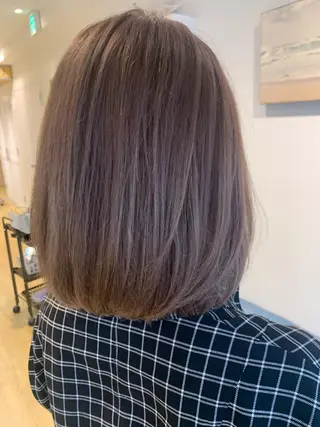 ミディアム 渋谷ハイトーン/ デザインカラー阿部のヘアスタイル