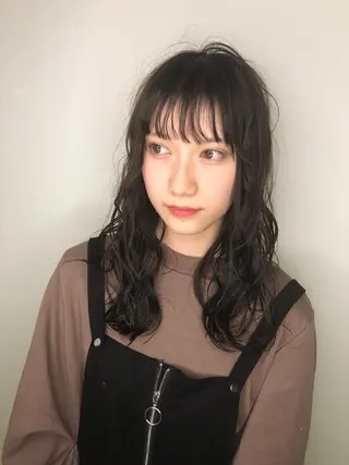 ミディアム 國分 利成のヘアスタイル