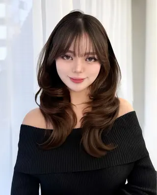 ロング カラー 韓国ヘア　紗希 🦋のヘアスタイル