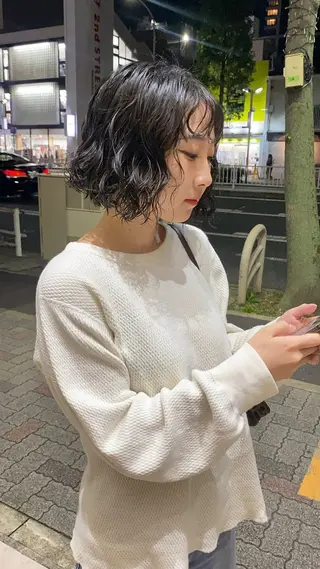 ロング パーマ 酸性ストレート/ 髪質改善/イソヤトモのヘアスタイル