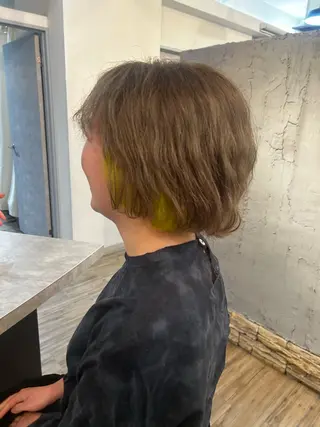 ショート カラー ブリーチ／ヘアセット 🪞🌙minamiのヘアスタイル