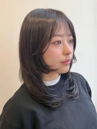 セミロング カラー 暖色カラー/似合わせ カット/名古屋/辻のヘアスタイル