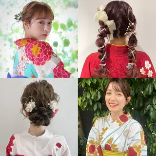 ヘアアレンジ 青沼夏未/オリーブ/ 寒色カラーのヘアスタイル