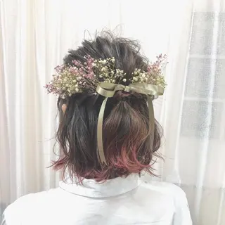 ミディアム ヘアアレンジ 雪本 愛のヘアスタイル