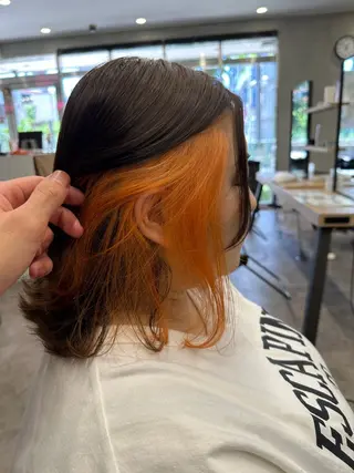 ミディアム カラー yu-kiハイトーン /ブリーチ無しカラーのヘアスタイル