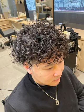 パーマ メンズ Le'a所属・渋谷/フェード/ 國分 翔のヘアスタイル