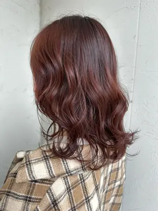 セミロング カラー 永田 彩華のヘアスタイル