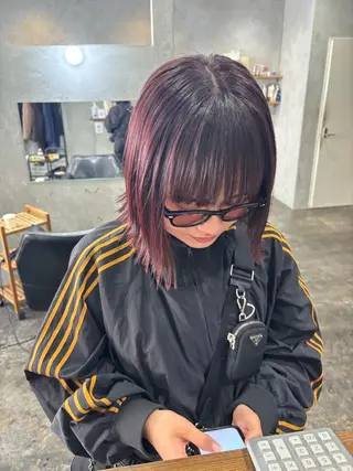 カラー fudge所属・MaisonHALU 松浦光咲のヘアスタイル