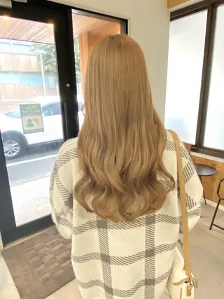 カラー ブリーチカラー よねだまことのヘアスタイル